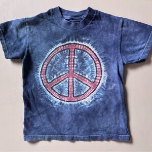 Peace Sign Concentric Tie Dye Design Unisex T-Shirt